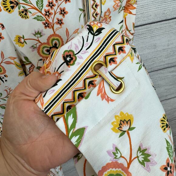 Cato Plus Size Colorful Floral Printed High Rise Cropped Pants Size 28W - Picture 4 of 9